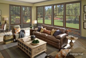 Gorgeous sunroom with multiple energy-efficient windows
